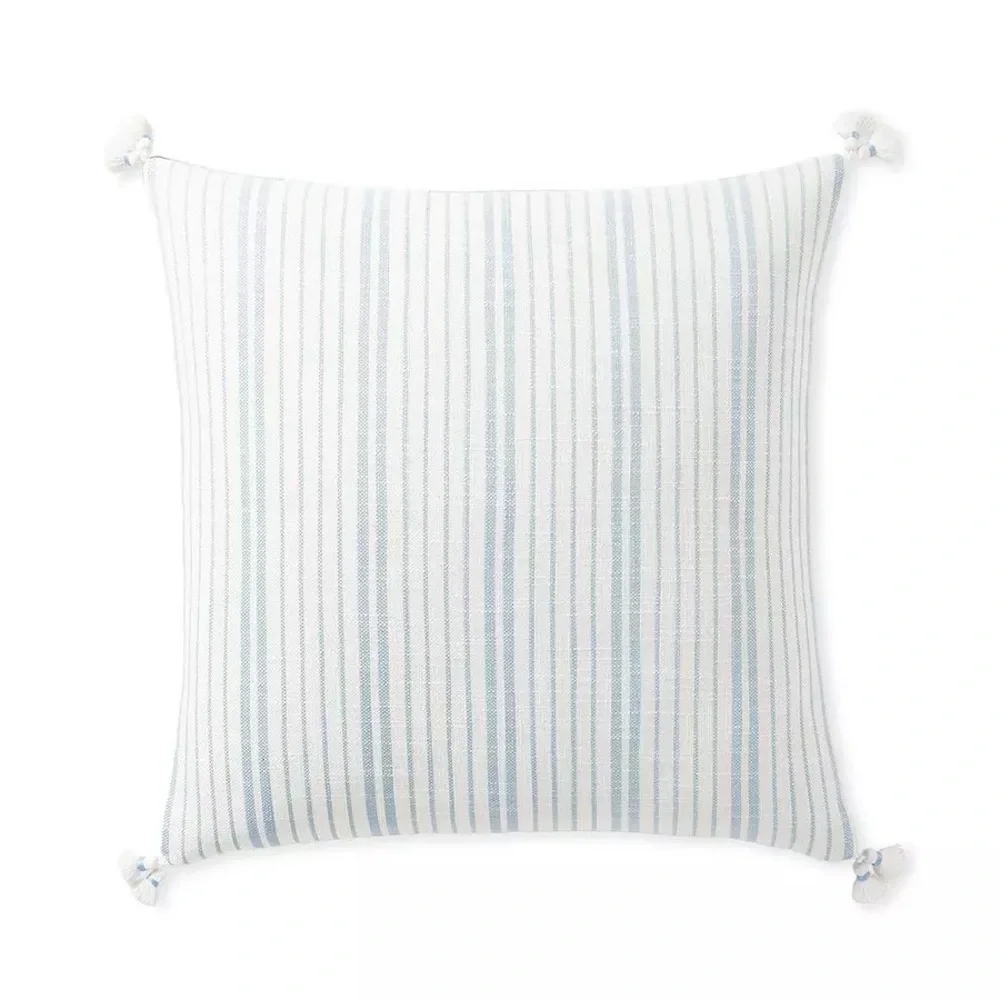 NWT! Pair of Serena & Lily Bay Stripe Outdoor Pillow Covers - 20” Square
